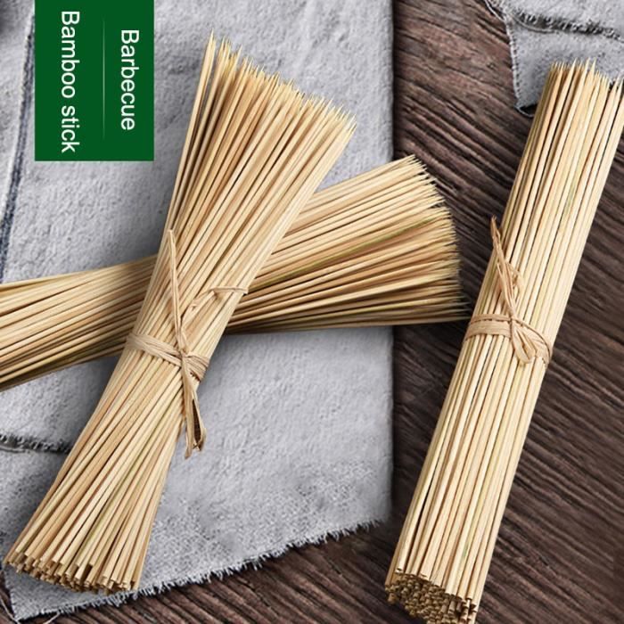 1000 Brochettes En Bois Bambou 30cm - Batonnets Barbecue Grillades Fruits Légumes