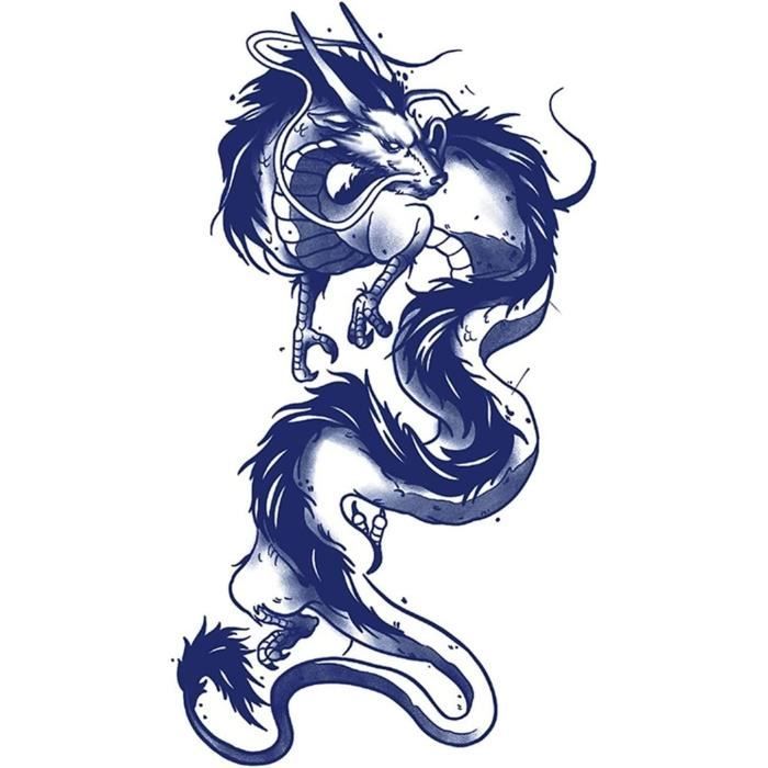 Tatouage Temporaire Dragon <br> Japonais