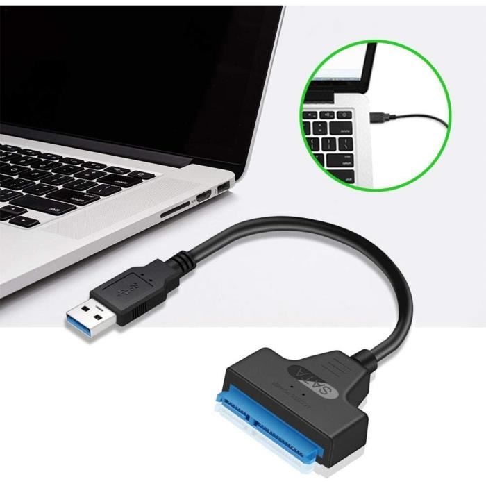 Adaptateur USB 3.0 vers SATA III de 2,5 avec UASP - Adaptateur USB 3.0  vers SATA III pour DD / SSD SATA 2,5 avec UASP - Cdiscount Informatique