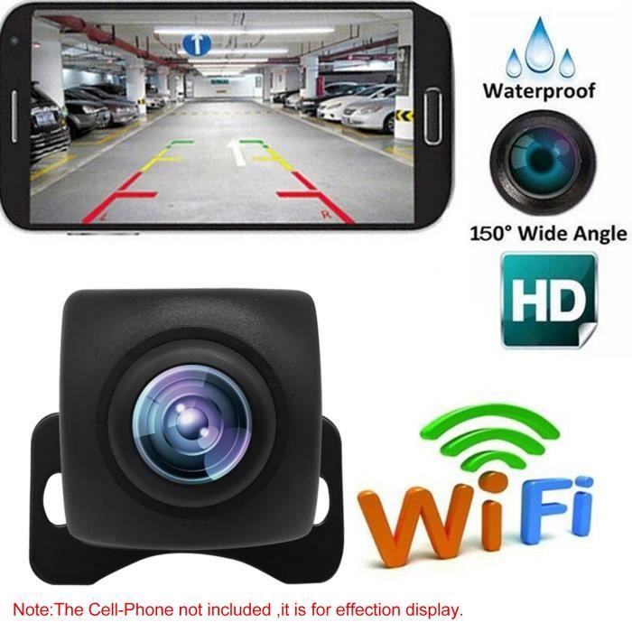 Caméra de recul sans fil Câble USB Caméra de recul HD WIFI pour voiture, véhicules, caméra de recul WiFi avec vision nocturne, mon