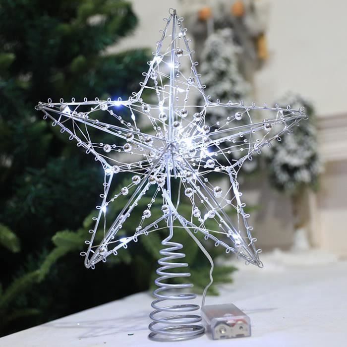 Topper Sapin Noël Ange Lumineux - Pointe Arbre Noël Ailes Plumes LED, Décoration Cime