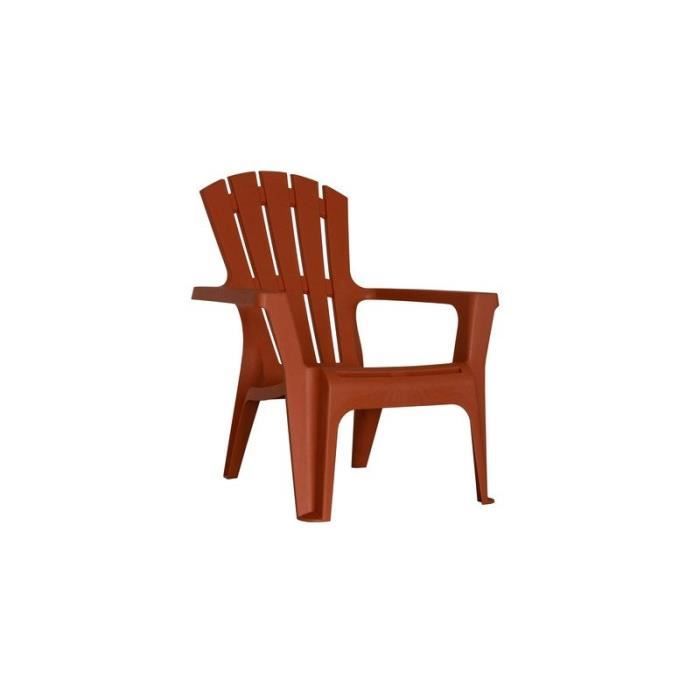 Fauteuil - BICA - Adirondack - Résine Injectée - Orange/Cuivré - 1 Personne