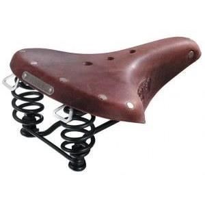 Selle de vélo touring pour homme B67 - Brooks - Marron foncé - Rail Chromo - Revêtement en cuir