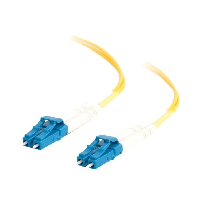 C2G LC-LC 9-125 OS1 Duplex Singlemode PVC Fiber Optic Cable (LSZH) Cordon de raccordement mode unique LC (M) pour mode unique LC…