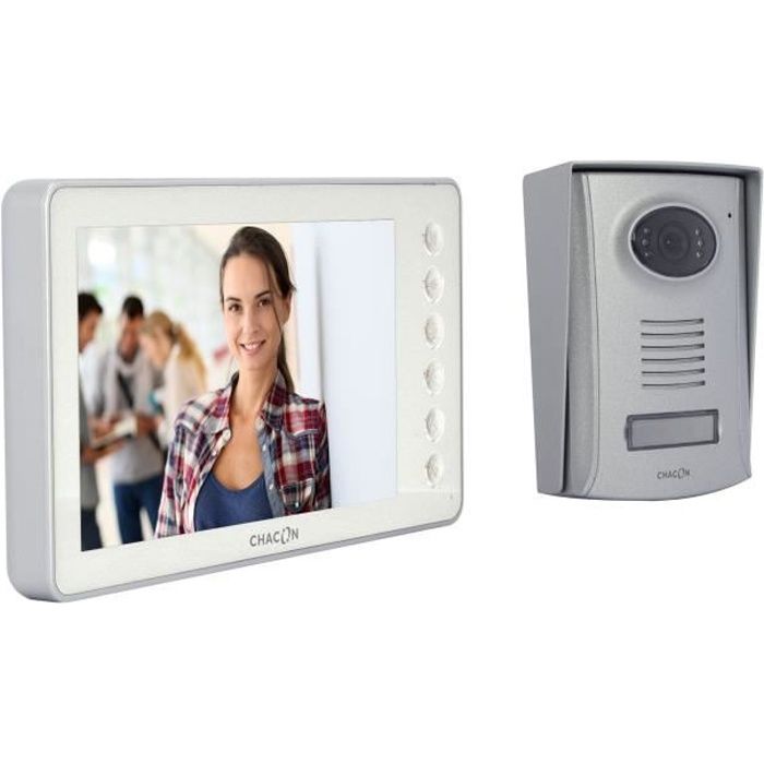 Videophone CHACON 2 fils 7'' IP44 Vision nocturne Garantie