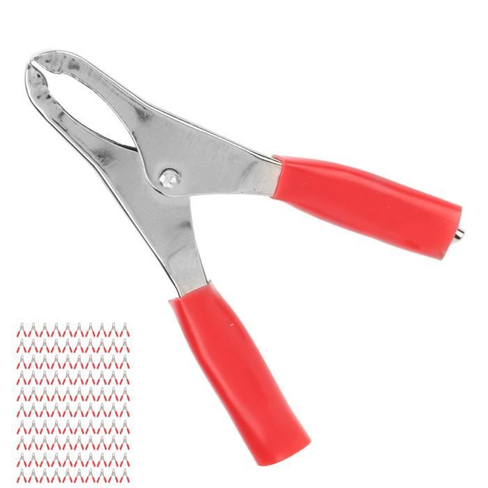 EJ.life Pince De Test De Sécurité P2008 10PCS Isolation Métallique Crocodile Clips Accessoires