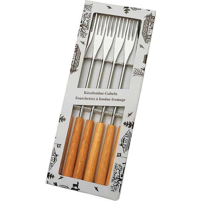 SODIAL 6PCS//Set Acier inoxydable Fourchette au chocolat Pot chaud Fourchettes Fromage Fruit Dessert Fourchette Fondue Brochette de fusion Outils de cuisine