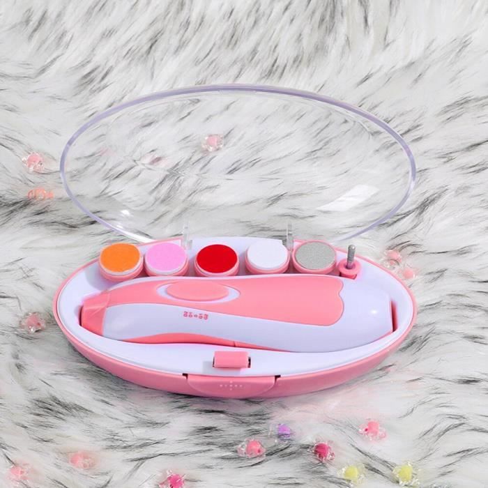 Coupe-ongles électrique 12 En 1 Pour Bébé - Rose - Avec Accessoires - Neuf