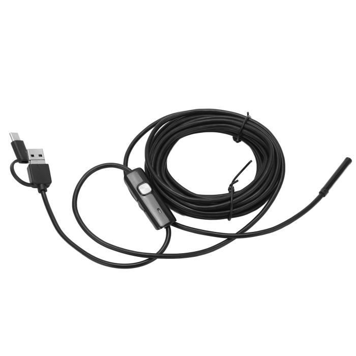 Dioche endoscope HD AN1005.5 5.5mm Fil Flexible 3 en 1 Endoscope pour Android Phone Endoscope