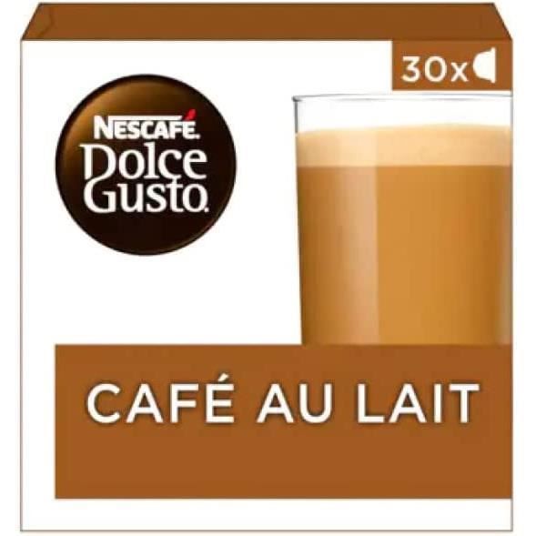 LOT DE 3 - DOLCE GUSTO - Café au Lait Café capsules Compatible Dolce Gusto - boite de 30 Capsules