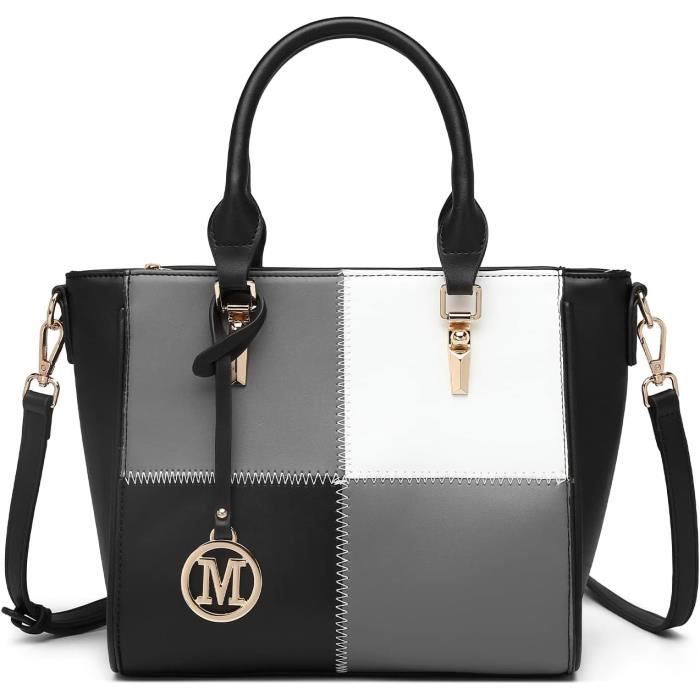 MsOctopus Grand sac fourre-tout en toile avec poche Noir 40 x 45 cm 16 l, Noir , Large