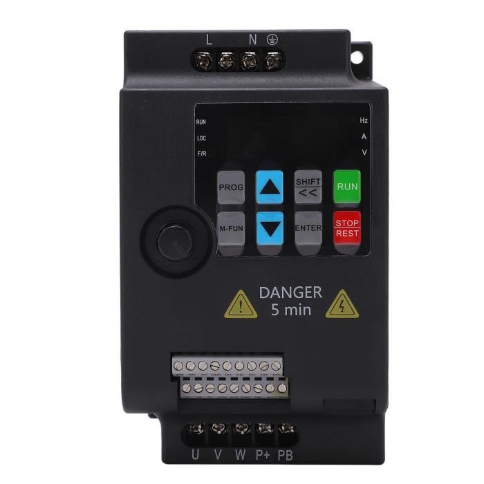ROM Variateur de fréquence monophasé à triphasé 2.2KW Mini convertisseur de fréquence AC 220V