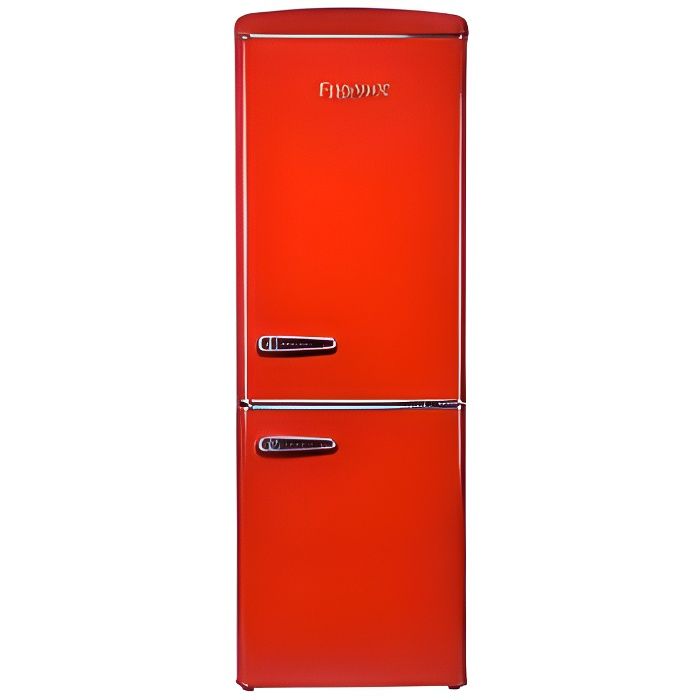 Réfrigérateur combiné - FRIGELUX - CB255RRA++ - Rouge - 244L - Froid statique - Design vintage