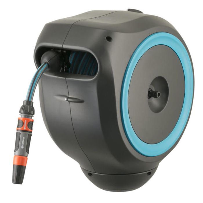 Dévidoir automatique mural RollUp S GARDENA - Longueur 15m - Ø11mm - Kit complet - Garantie 5 ans