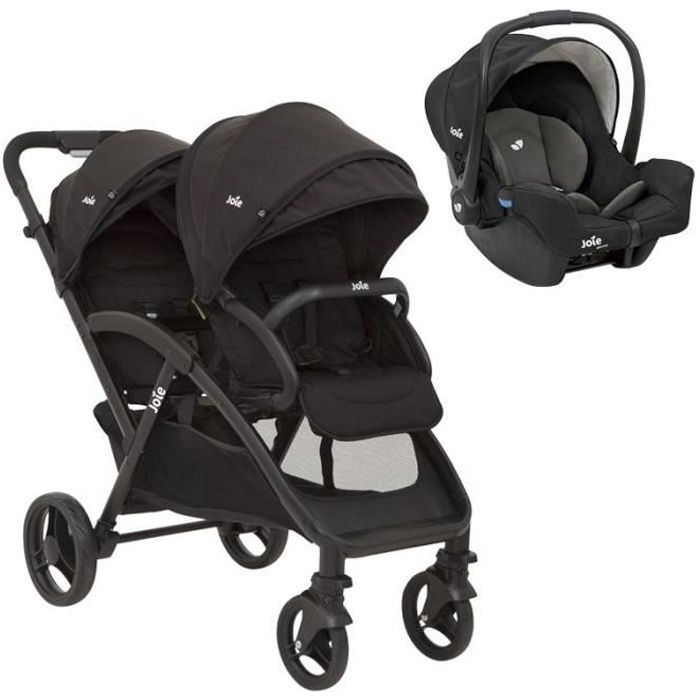Poussette double évolutive Joie Evalite Duo Coal - Coque Gemm Shale ...
