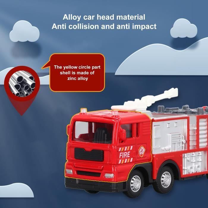 PAS® Hililand jouet de camion de pompiers 1:55 Échelle 1:55 camions de  pompiers enfants simulé alliage pompier véhicule jouet 106764