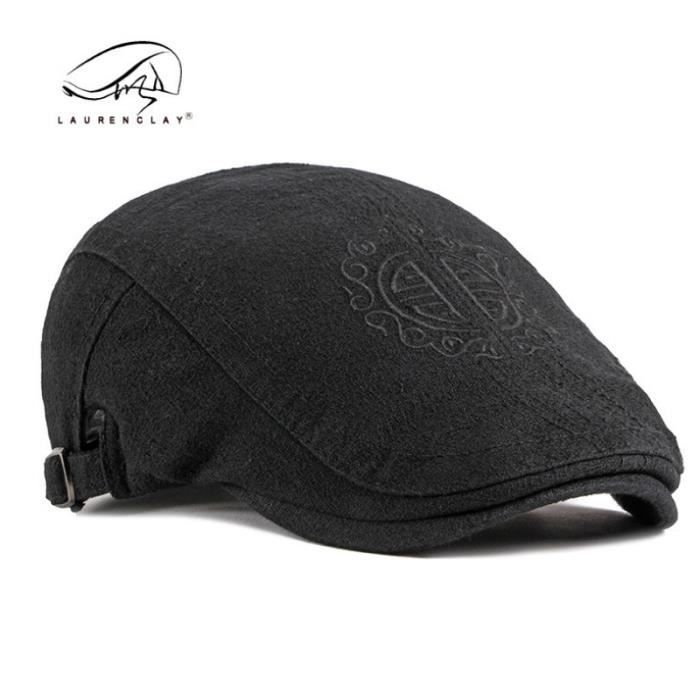 Béret Unisexe Rétro La Vogue - Peluche Douce, 6 Couleurs (vert, Kaki, Bleu, Noir, Gris, Violet), Tour De Tête 58cm - 7
