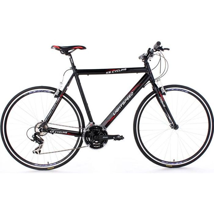 Vélo de route - KS CYCLING - 200B - Homme - Noir - Rigide - Asphalte