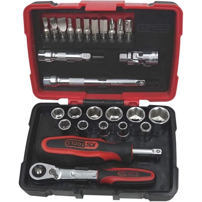 KS Tools 922.0626 - Caisse a Outils Complete en Coffret de Maintenance de 1/4\