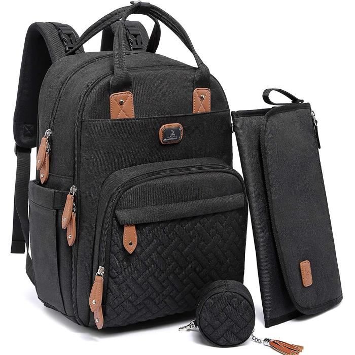 Sac à Langer Imperméable Dikaslon - Avec Matelas à Langer Et Porte-tétine - Grand Fourre-tout Parent