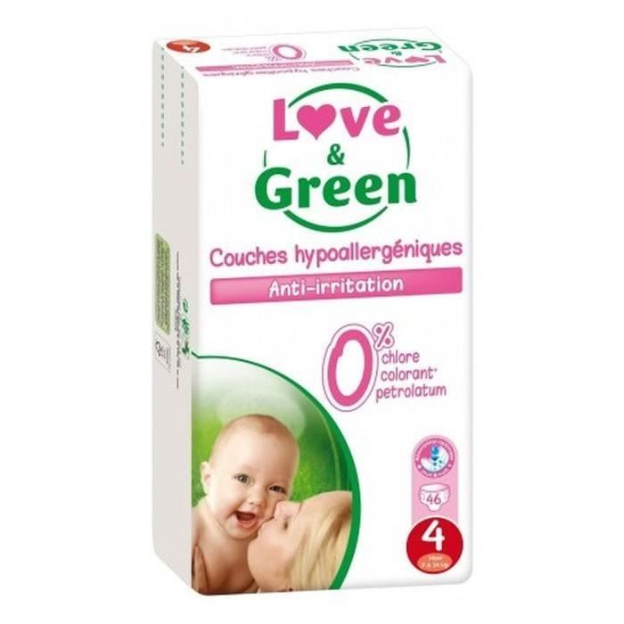 Love & Green Couches Culottes Taille 5 (12-18 Kg) – Pack 1 Mois (72 Culottes) – Écologiques, Ultra-Absorbantes, Sans Chlore Ni Ingrédients Nocifs