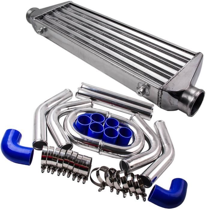 2.5 64mm Tube de tuyau de tuyauterie turbo + Refroidisseur intermédiaire universel 550 x 180 x 65mm