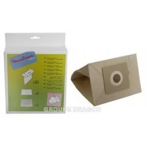 Sacs Pour Aspirateur MOULINEX MO401101 – Lot 10 Sacs + Filtre HEPA - vue 2