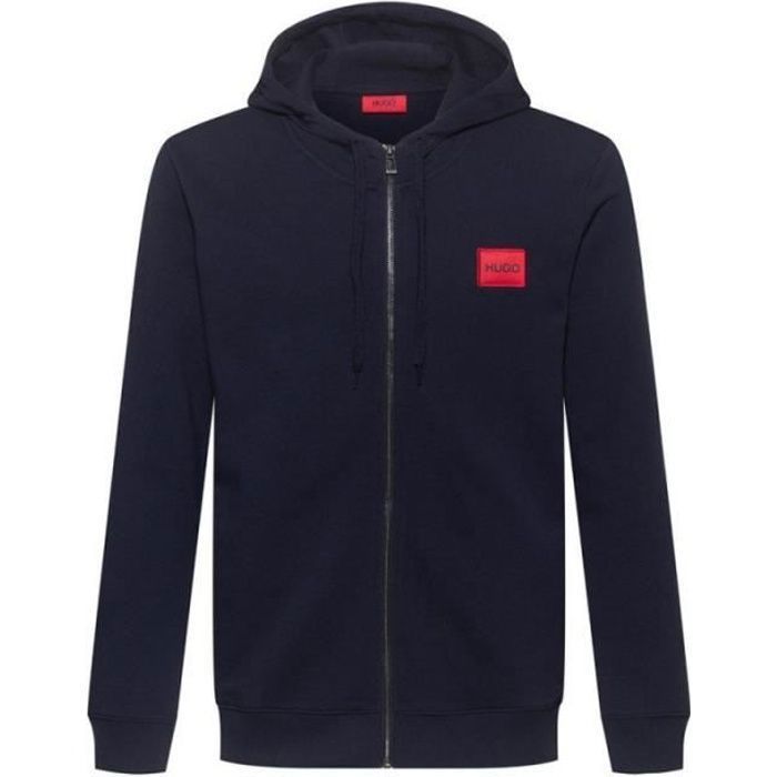 sweat zippé hugo boss daple 212 en molleton de coton avec patch logo