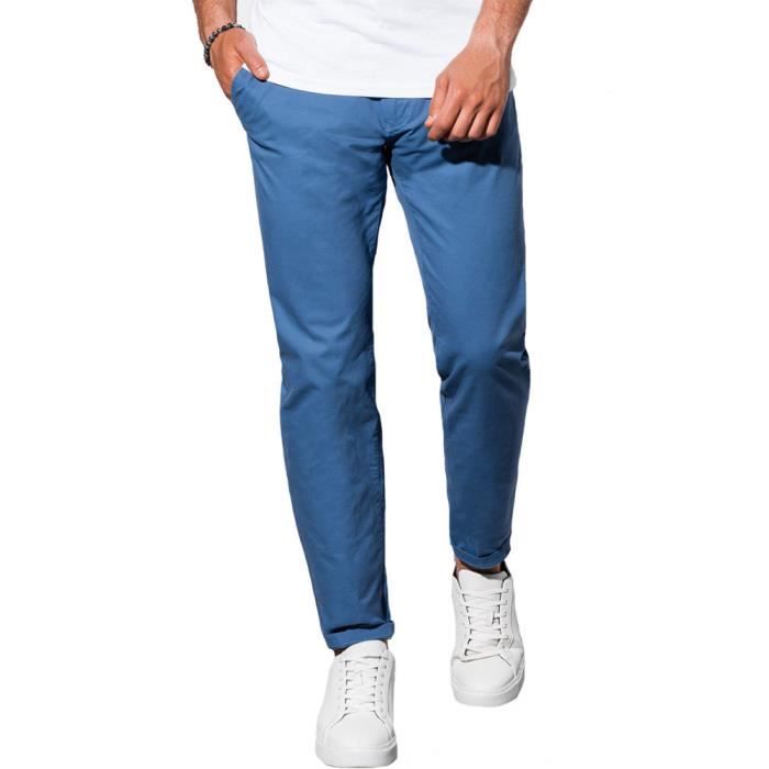 Pantalon chino homme Pantalon 894 bleu ...