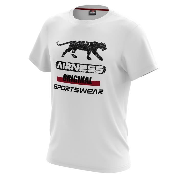 TEE SHIRT HOMME AIRNESS ORIGINAL Blanc Cdiscount Pr t Porter