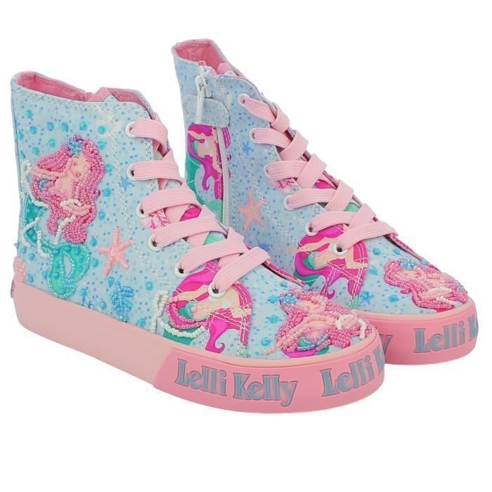 LELLIKELLY Sneaker - LELLIKELLY - Alta Sirenetta Azzurra - Fille - Textile - Zip