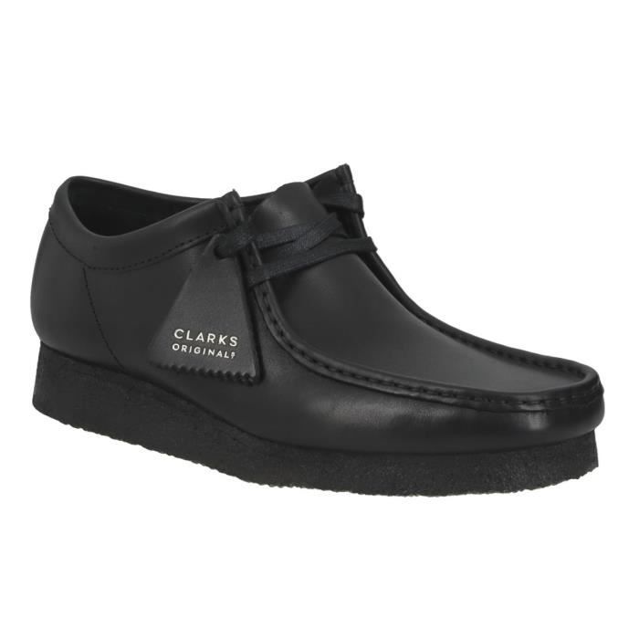Chaussures Clarks Originals Wallabe en cuir noir pour homme