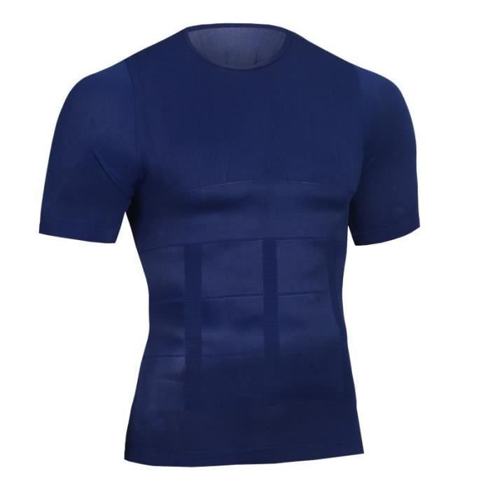 T-shirt Correcteur De Posture Homme – Gainant, Slim, Noir Ou Blanc