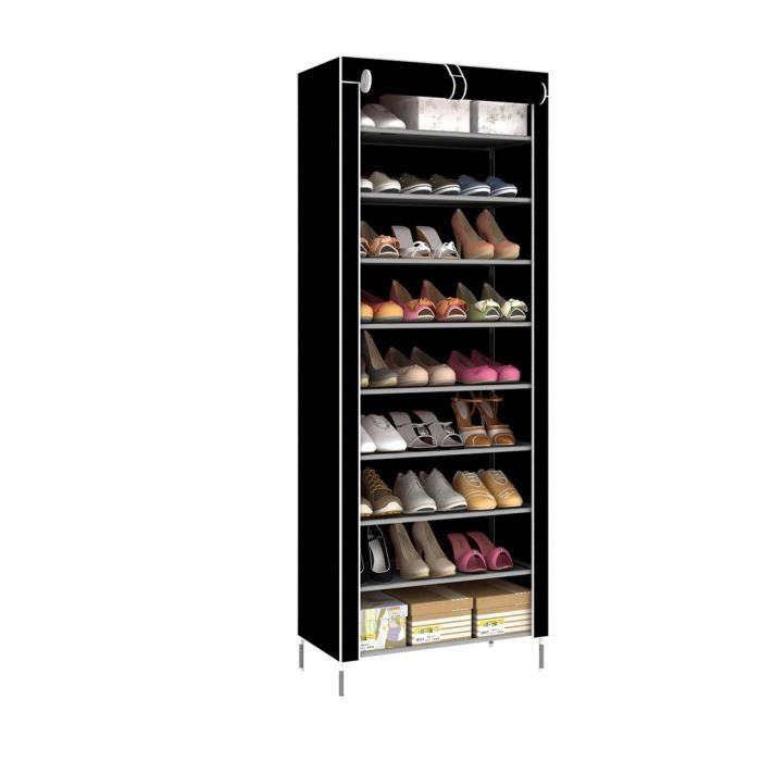 Meuble A Chaussures Avec Housse 10 Niveaux Armoire A Chaussures Etagere A Chaussures Achat Vente Meuble A Chaussures Meuble A Chaussures Avec Houss Soldes Cdiscount