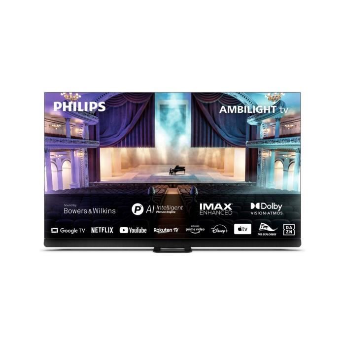 Téléviseur OLED PHILIPS 77OLED908 77 pouces (194 cm) 4K UHD Barre de son 3.1
