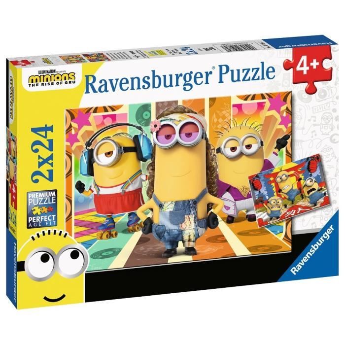 Puzzles 2x24 p - Les Minions en action / Minions 2 - Ravensburger - Dessins animés et BD - Enfant