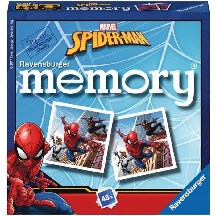Jeu de mémoire - RAVENSBURGER - MEMORY MARVEL SPIDER MAN 48 PIECES - Mixte - Enfant - Spiderman