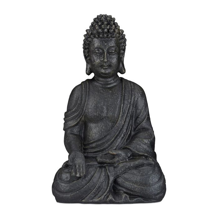 Statue Bouddha Blanc 17,5 Cm - Décoration Zen Intérieur Et Extérieur