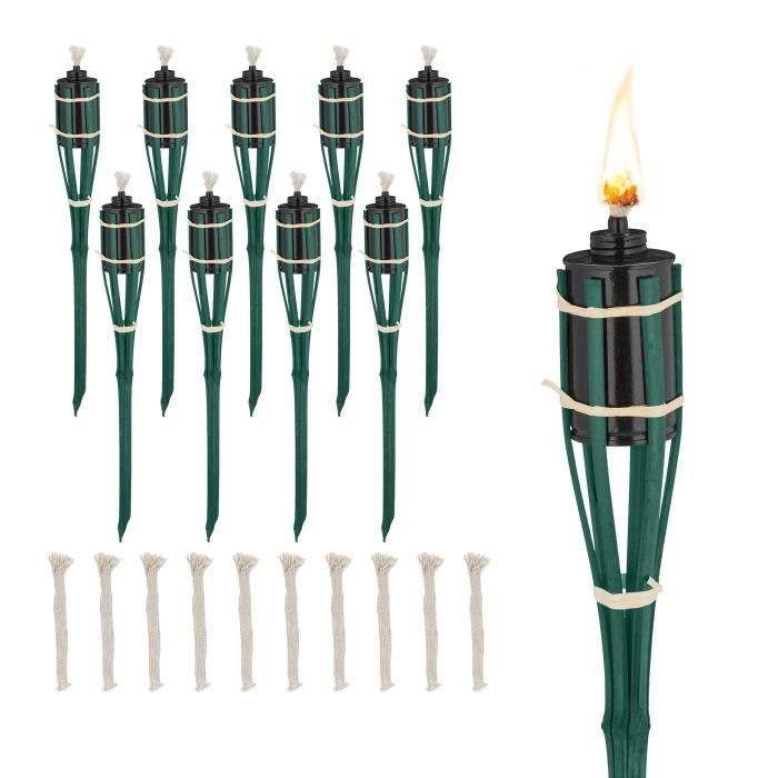 Torche de jardin en bambou en lot de 10 - 10045130-53