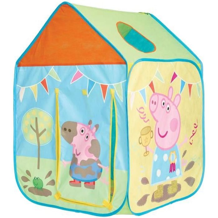 John Tente De Jeu Pop-Up Peppa Pig – Maison Gonflable Pour Enfants 3-6 Ans, Pliable, Légère, Intérieur/extérieur