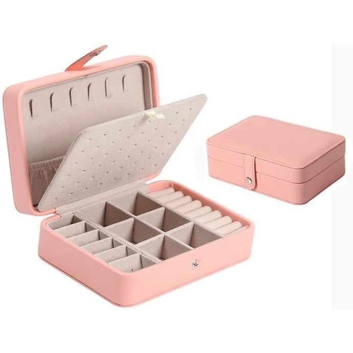 Petite Boite A Bijoux Femme Cuir Pu Mini Boite Bijoux Voyage Rangement ...