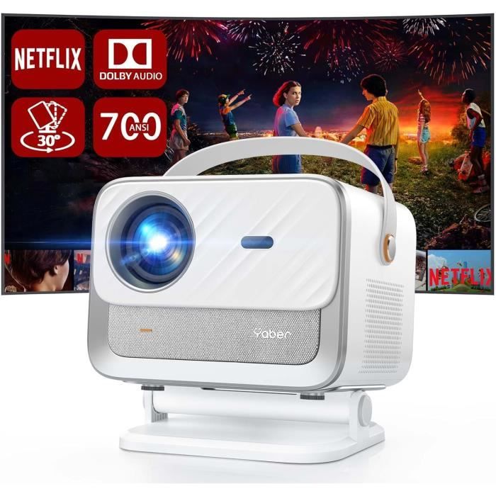 Videoprojecteur Netflix Intégré, Dolby 20W Projecteur Video Natif Full