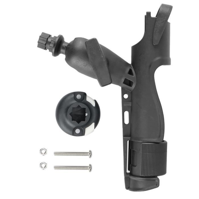 Support De Canne à Pêche Réglable 360° - Pour Bateau Ou Kayak, Fixation Universelle, Couleur Noire