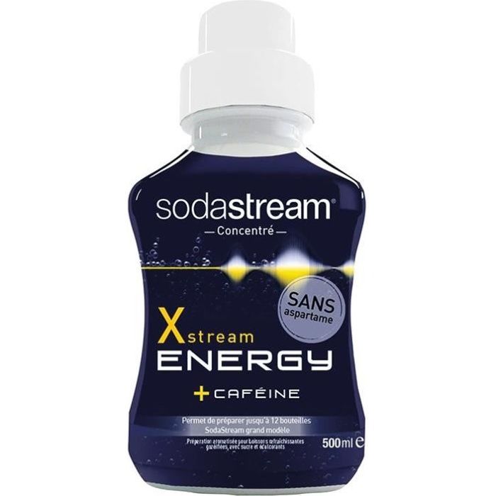 Concentré Sodastream Xstream Energy - 500 ml - Noir - Pour machine