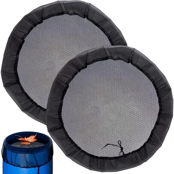 Lot De 2 Filets Pour Citerne De Pluie 100 Cm - Housse En Maille Polyester Avec Cordon De Serrage - Anti-feuilles, Insectes