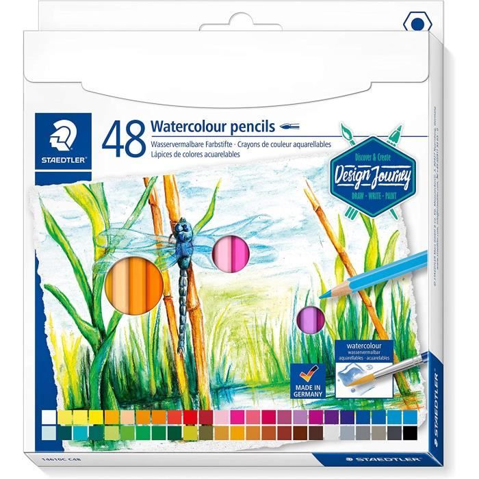 Staedtler Crayons de couleur aquarellables de haute qualité pour