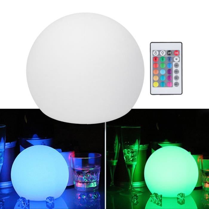 Tbest Boule lumineuse LED Led Ball Light Intérieur Veilleuse Rgbw
