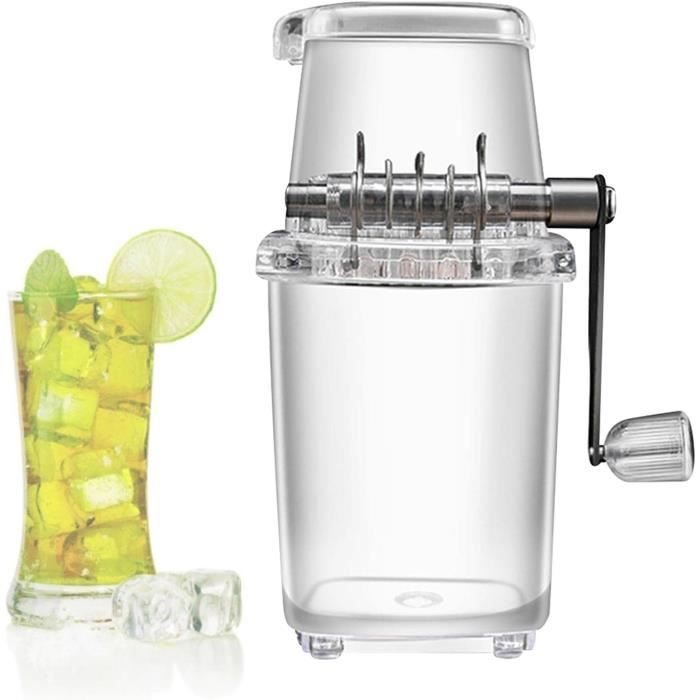 Broyeur à Glace Manuel à Manivelle - Machine à Glace Pilée Pour Cocktails, Smoothies - Vert