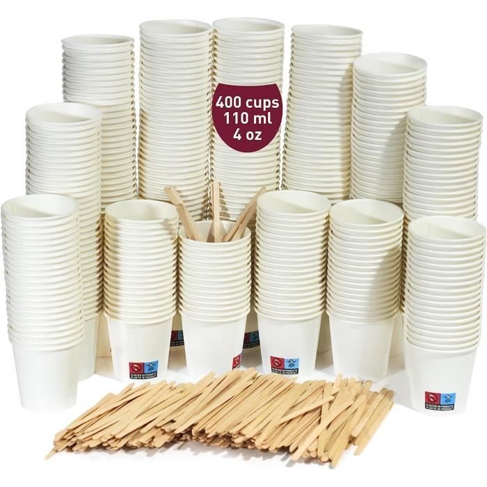 Virsus Lot de 500 gobelets en papier pour café 90 ml, couleur Virsus Lot de 500 gobelets en papier pour café 90 ml, couleur