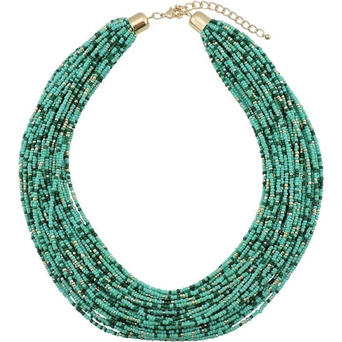 YJZQ Ensemble Bijoux Africains Femme - Collier Bavoir + 2 Bracelets Manchette Or Réglable